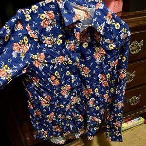 Floral Blue Men's Shirt